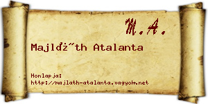 Majláth Atalanta névjegykártya